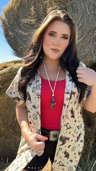 The Western Rodeo Dress Cardigan Top