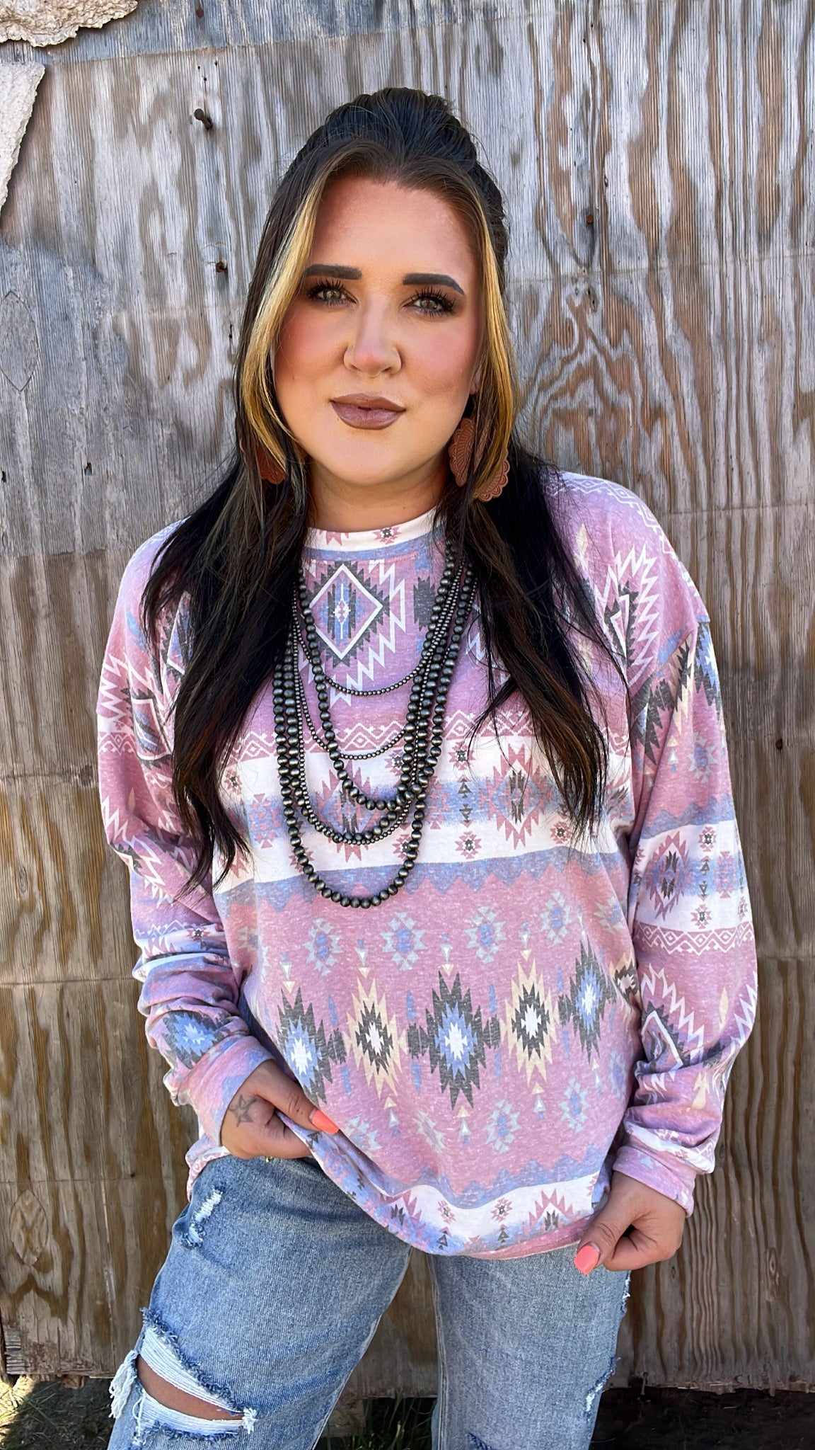 The Aztec Ways Mauve Top