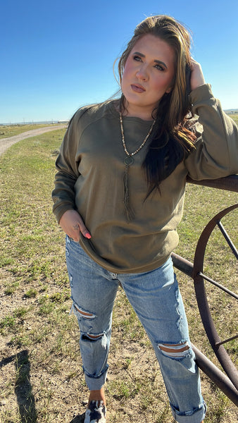 The Best Dark Olive Sweatshirt