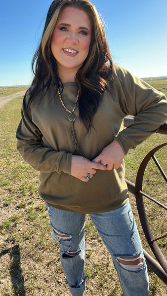 The Best Dark Olive Sweatshirt