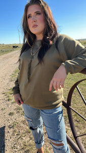 The Best Dark Olive Sweatshirt