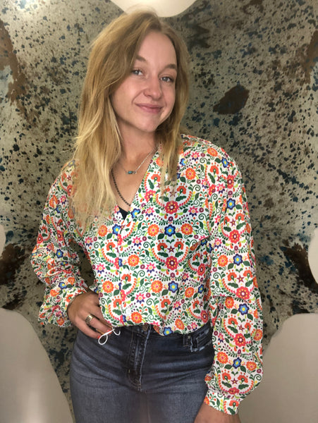 The Fiesta Floral Top Cardigan