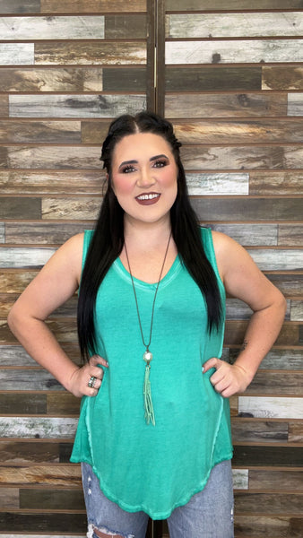 The Perfect Summer Kelly Green Tank Top