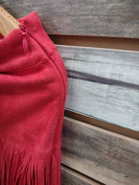 The Summer Loving Fringe Red Skort