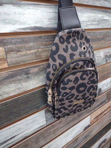 The Leopard Black Mini Backpack