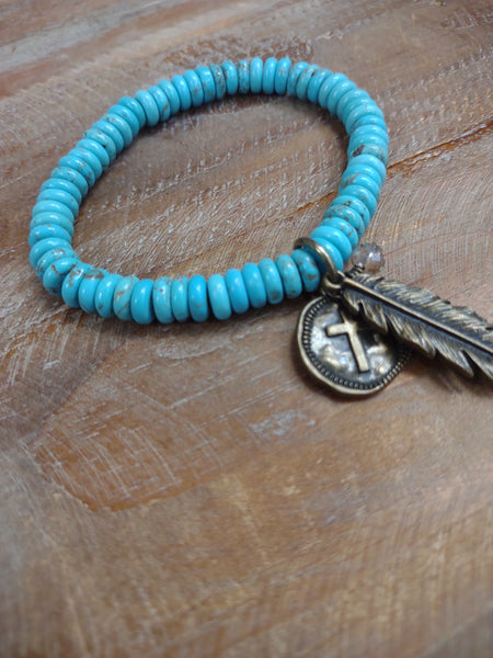 The Turquoise Ways Stretch Bracelet