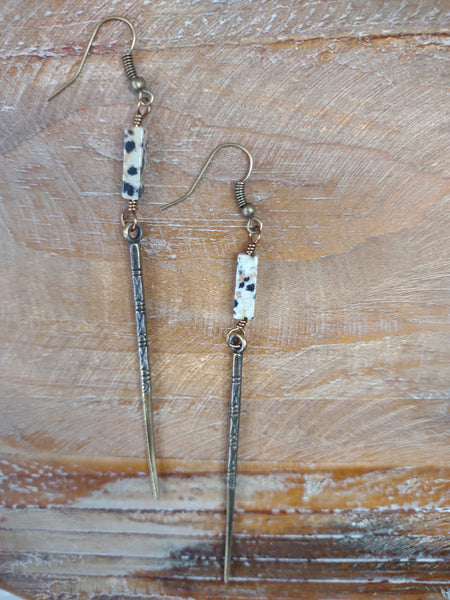 The Simplest Dalmatian Earrings