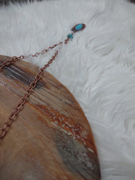The Fly There Copper Feather Necklace