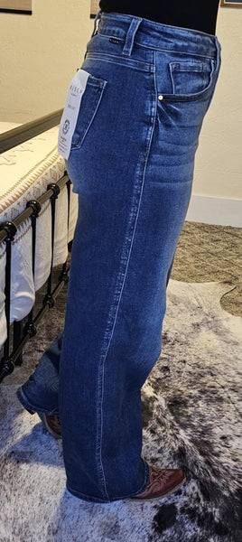 The Georgia High Rise Wide Leg Dark Jeans