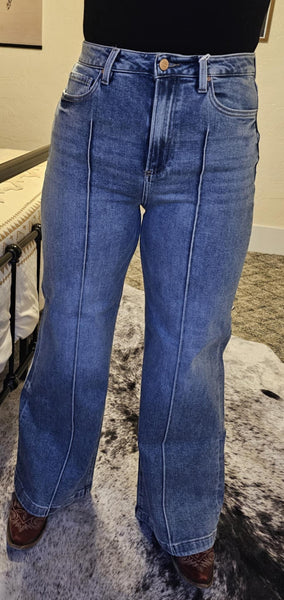 The Rose High Rise Wide Leg Medium Jeans