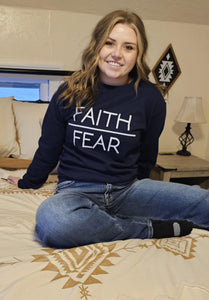 The Faith Over Fear Navy Sweatshirt