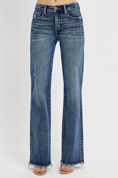 The Trin High Rise Straight Long Jeans
