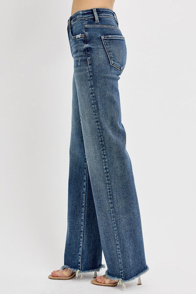 The Trin High Rise Straight Long Jeans