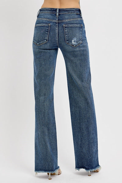 The Trin High Rise Straight Long Jeans