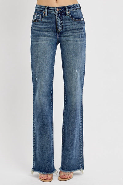 The Trin High Rise Straight Long Jeans