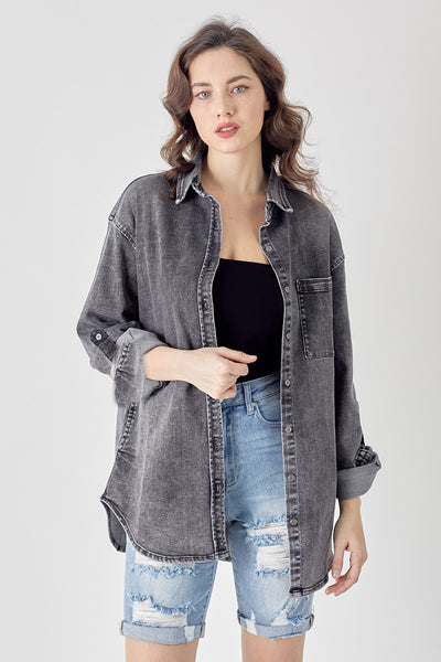 The Strong Way Oversized Dark Grey Jacket