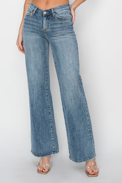 The Maggie Mid Rise Wide Leg Jean