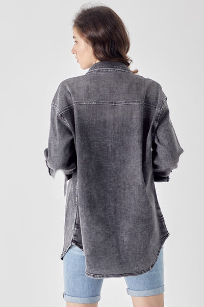 The Strong Way Oversized Dark Grey Jacket
