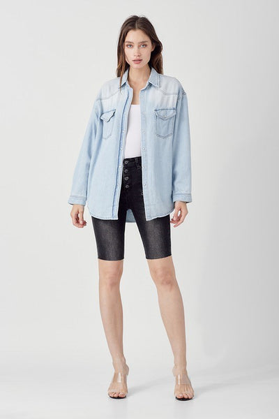 The Take A Stand Relaxed Fit Denim Top Jacket