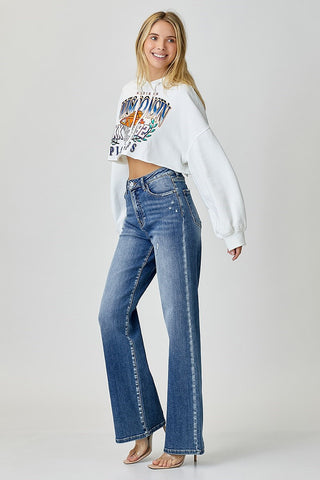 The Court High Rise Wide Leg Jeans