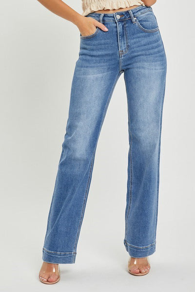 The Miranda High Rise Straight Leg Medium Jeans