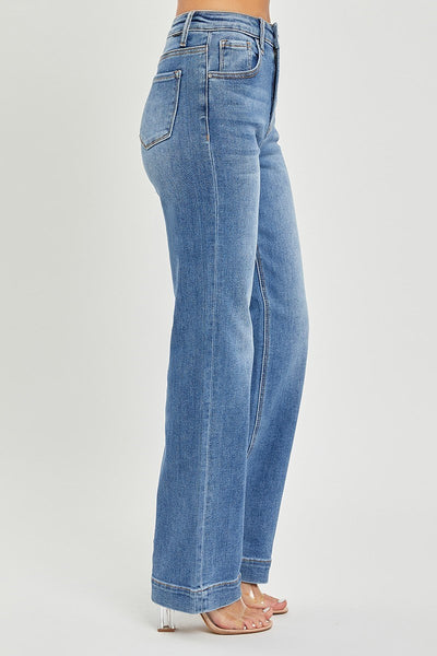 The Miranda High Rise Straight Leg Medium Jeans