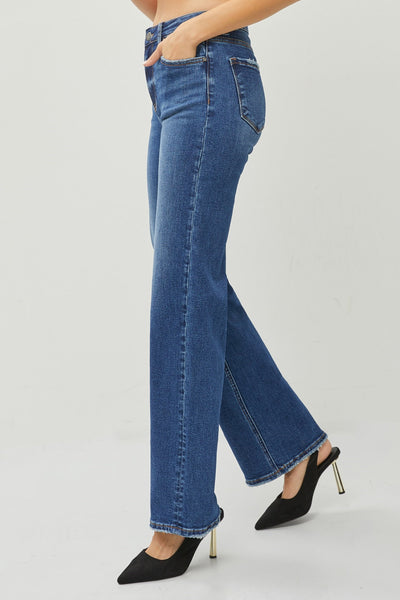 The Darbie High Rise Dark Straight Jeans