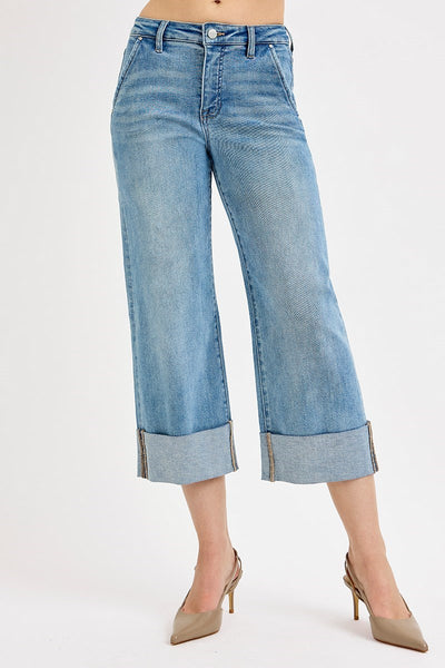 The Lindie High Rise Ankle Cuffed Jeans