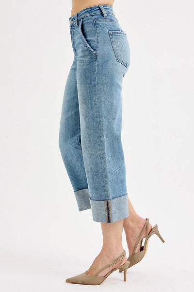 The Lindie High Rise Ankle Cuffed Jeans