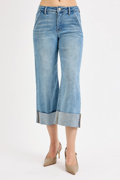 The Lindie High Rise Ankle Cuffed Jeans