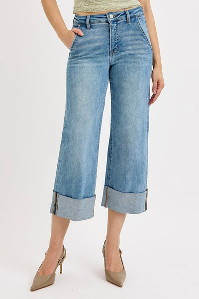The Lindie High Rise Ankle Cuffed Jeans
