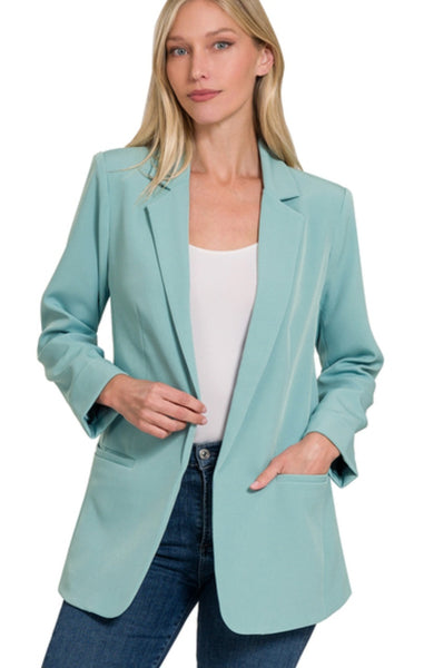 The Just Right Dusty Teal Blazer