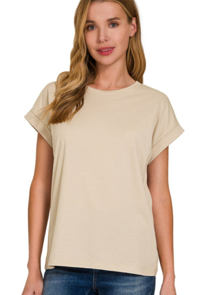 The Take It Basic Sand Beige Top