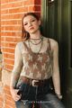 The Sage Green Lace Mesh Top