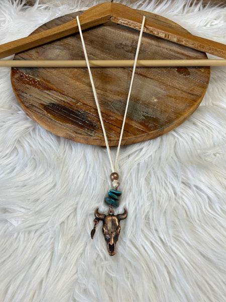 The Sure Of It Steerhead Bone Necklace