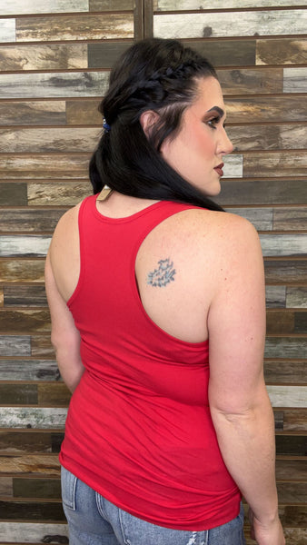 The Basic Red Racerback Tank Top