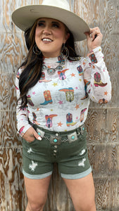 The Summer Loving Olive Shorts