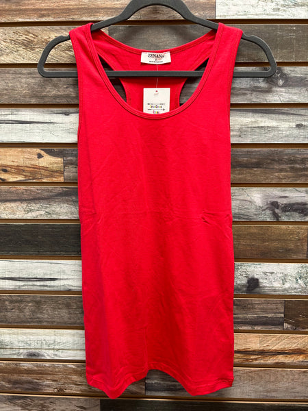 The Basic Red Racerback Tank Top
