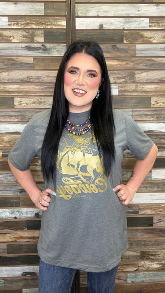 The Long Live Cowboys Grey Tee