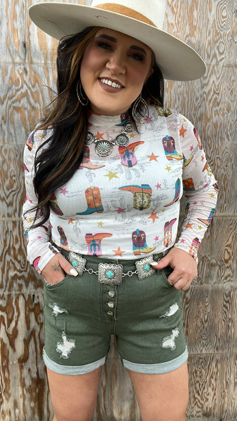 The Summer Loving Olive Shorts