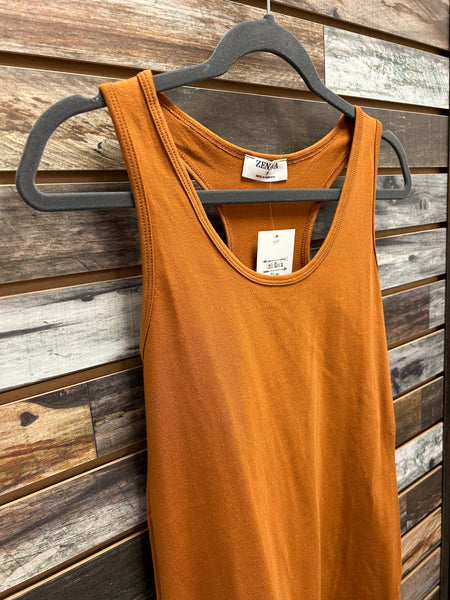 The Basic Almond Racerback Tank Top