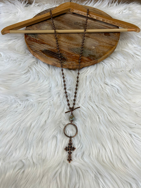 The See It All Copper Cross Necklace