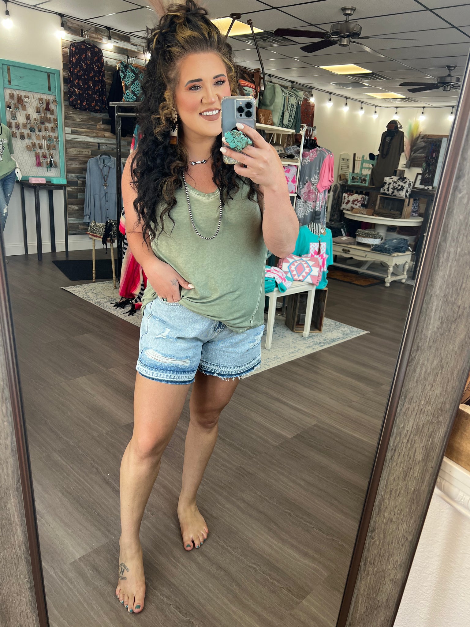The Denim Days Distressed Shorts