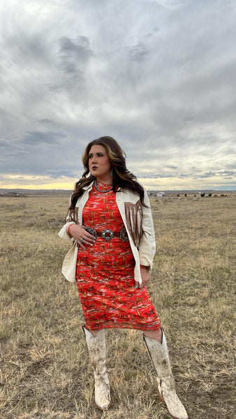 The Western Cowboy Red Dress
