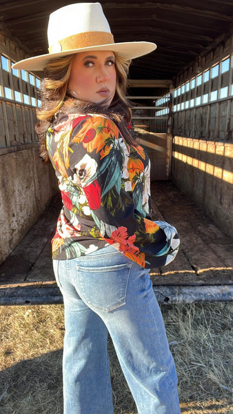 The Way To It Floral Top Cardigan