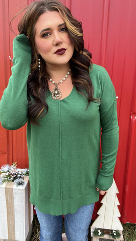 The I Waited Heather Dark Green Sweatshirt