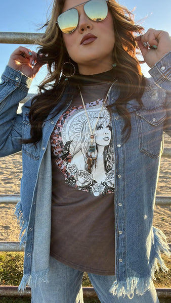 The Long Stand Medium Denim Top