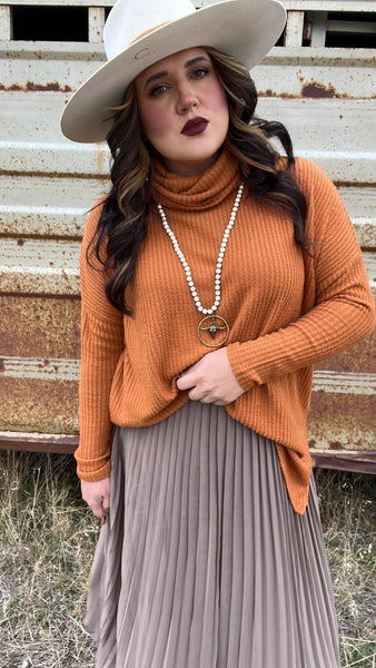 The We Will See Almond Sweater Top