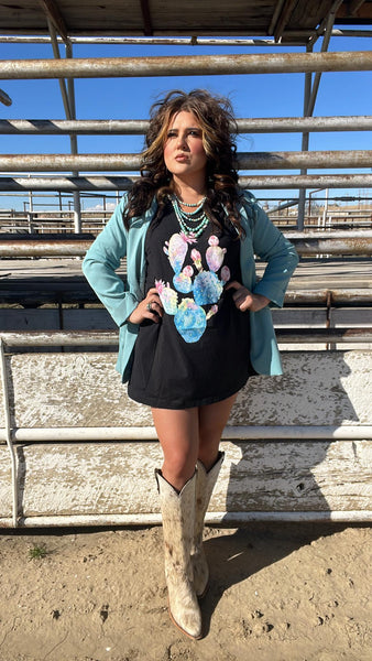 The Think Here Dusty Teal Blazer