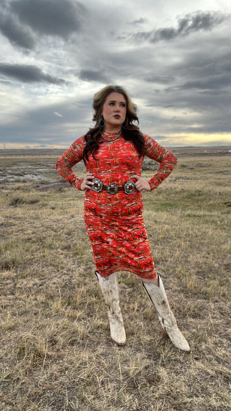 The Western Cowboy Red Dress